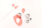 Edelstahl-Ausstecher - Rosenblatt, 4-teiliges Set