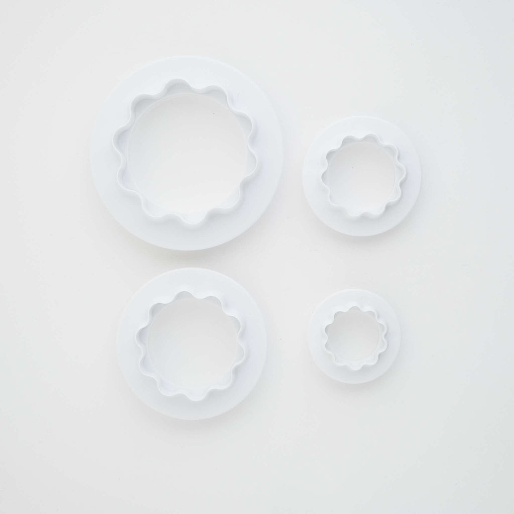 Round And Wavy Fondant Cutters Set Of 4
