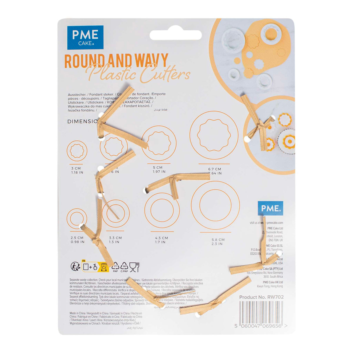 Round And Wavy Fondant Cutters Set Of 4