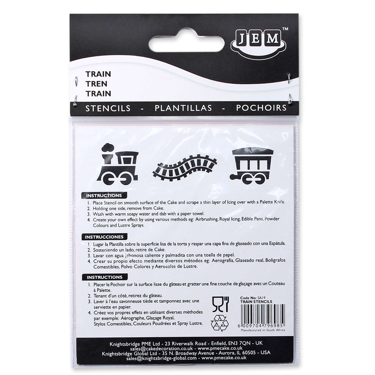 Train Stencils (Pk/3)