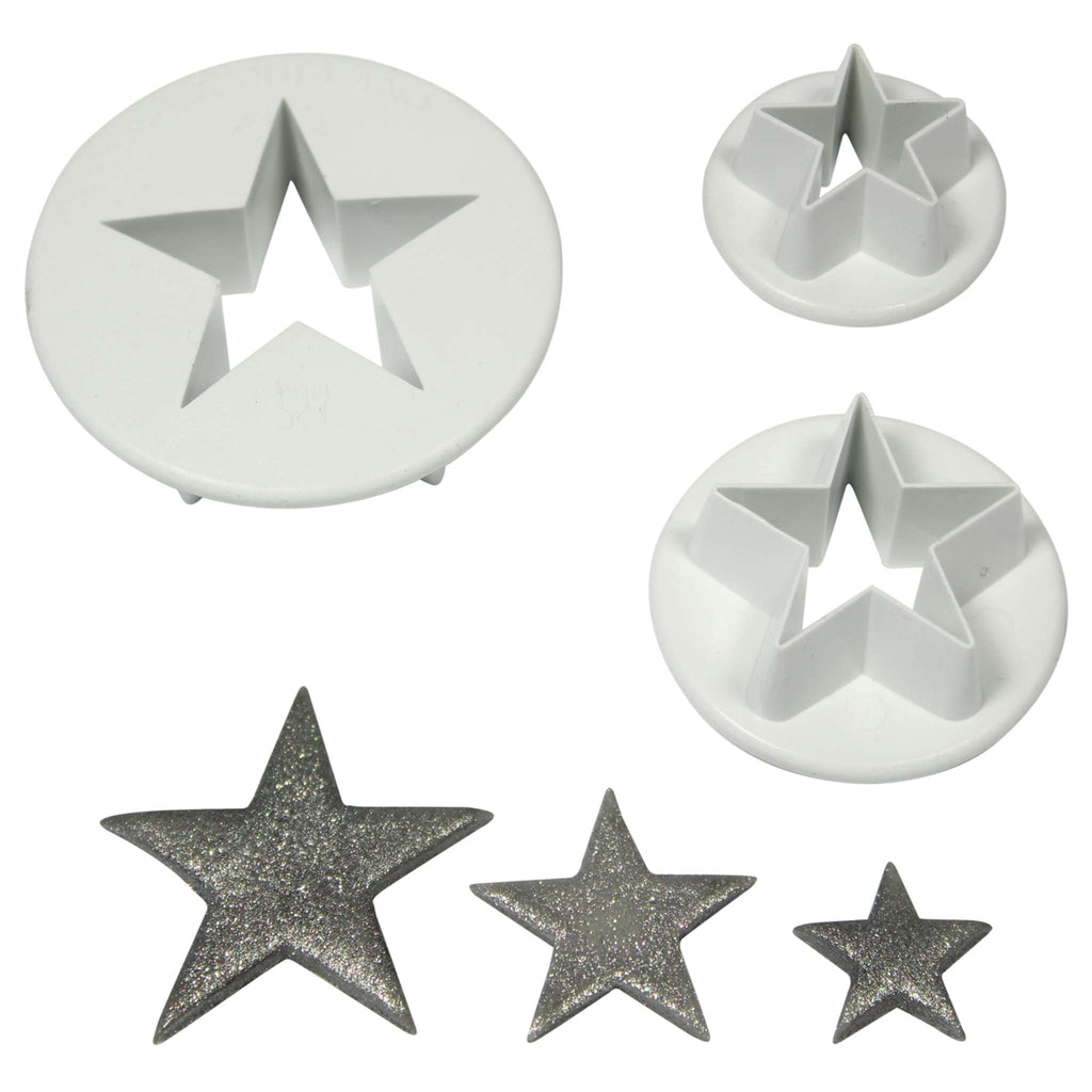 Cortadores de Estrella PME, Tamaños Pequeño, Mediano y Grande, Juego de 3