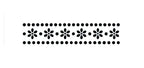 JEM Pochoir - Bordure de marguerites et points (102 x 22mm / 4 x 1")