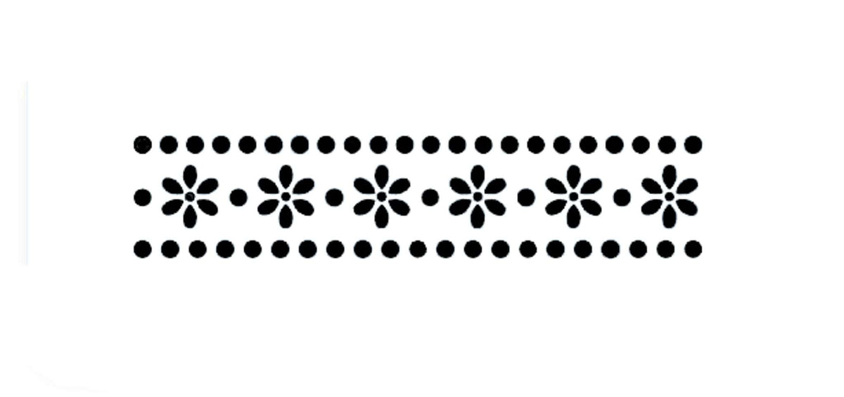 Daisy And Dots Border