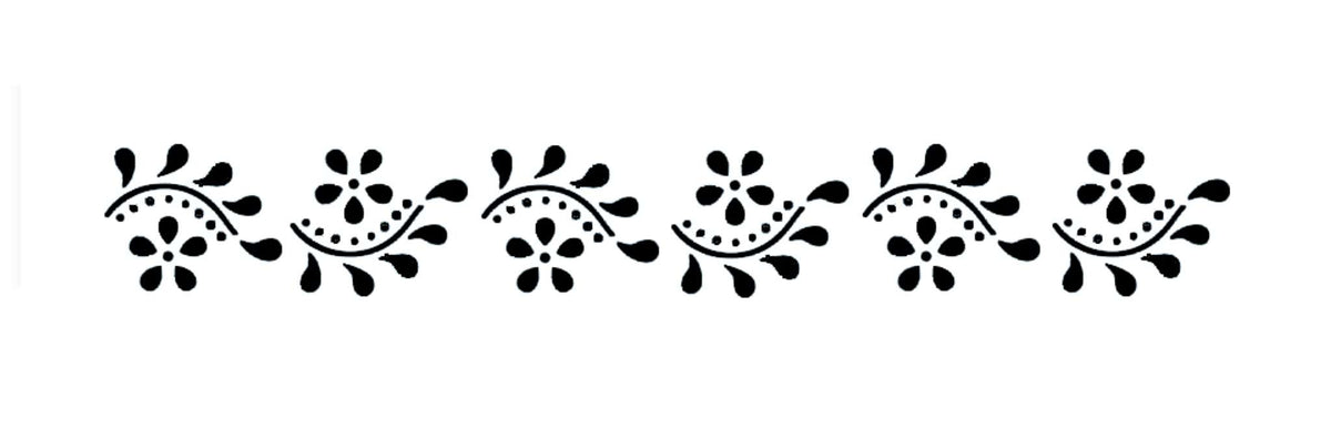 Daisy Scroll Border