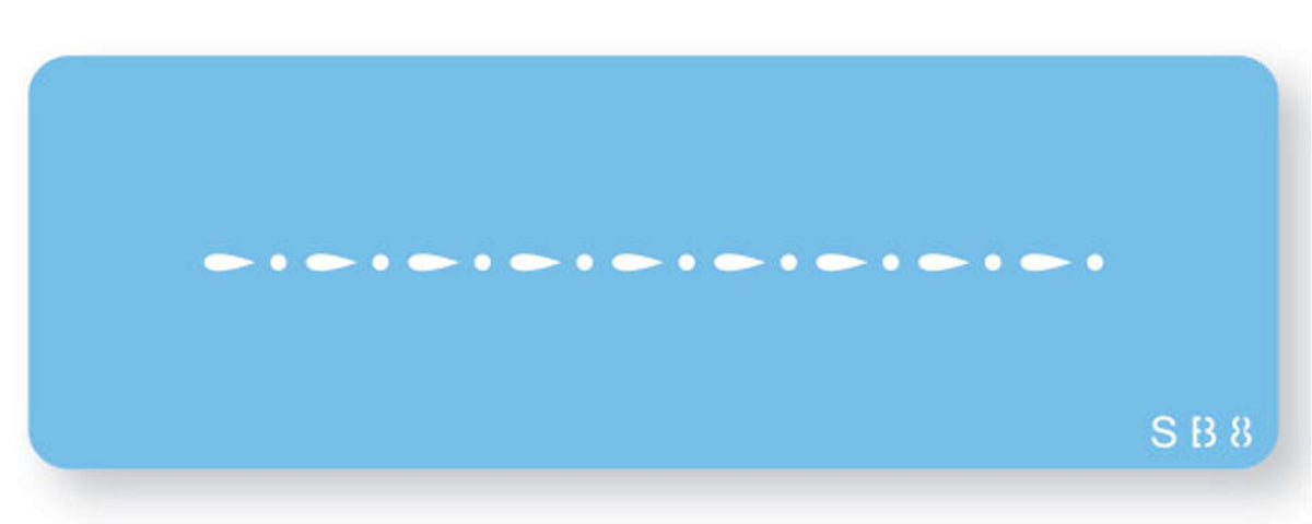 Teardrop And Dot Border