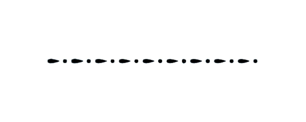 Teardrop And Dot Border