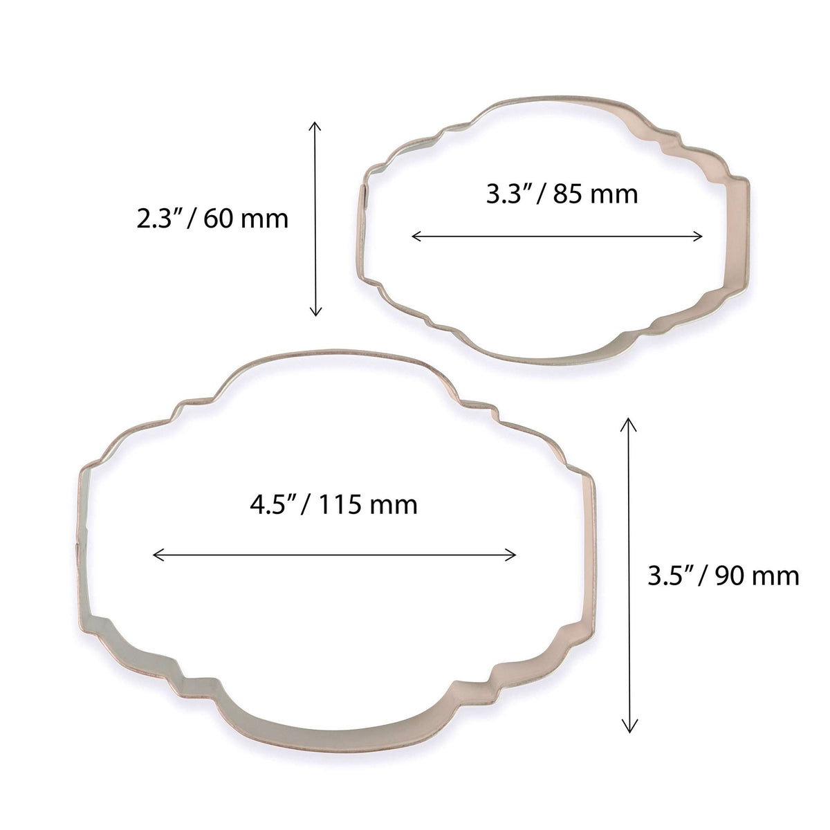 Plaque Style 2 Cookie Cutters Set Of 2