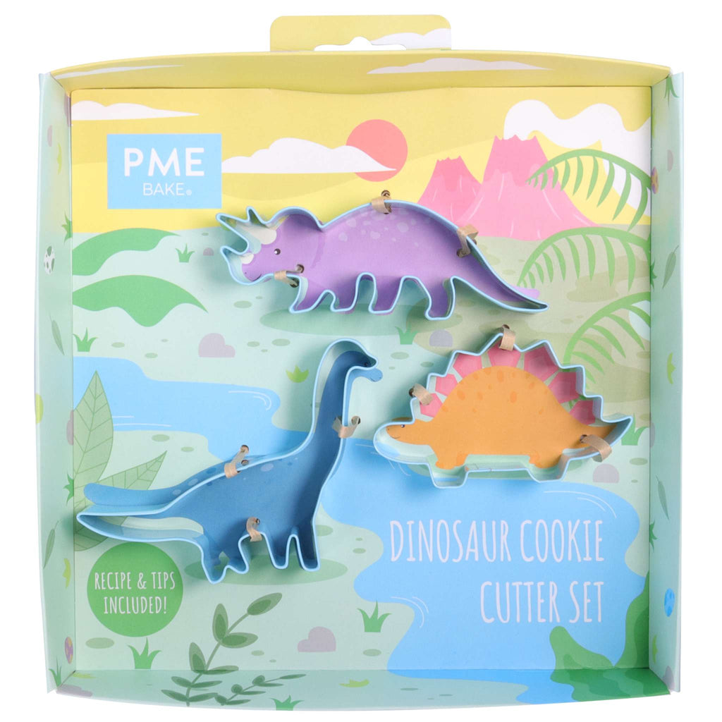Dinosaurier Plätzchenausstecher-Set mit 3 Stück