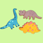 Dinosaurier Plätzchenausstecher-Set mit 3 Stück