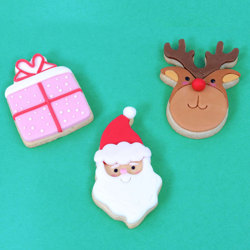 Weihnachtsmann Plätzchenausstecher-Set mit 3 Stück