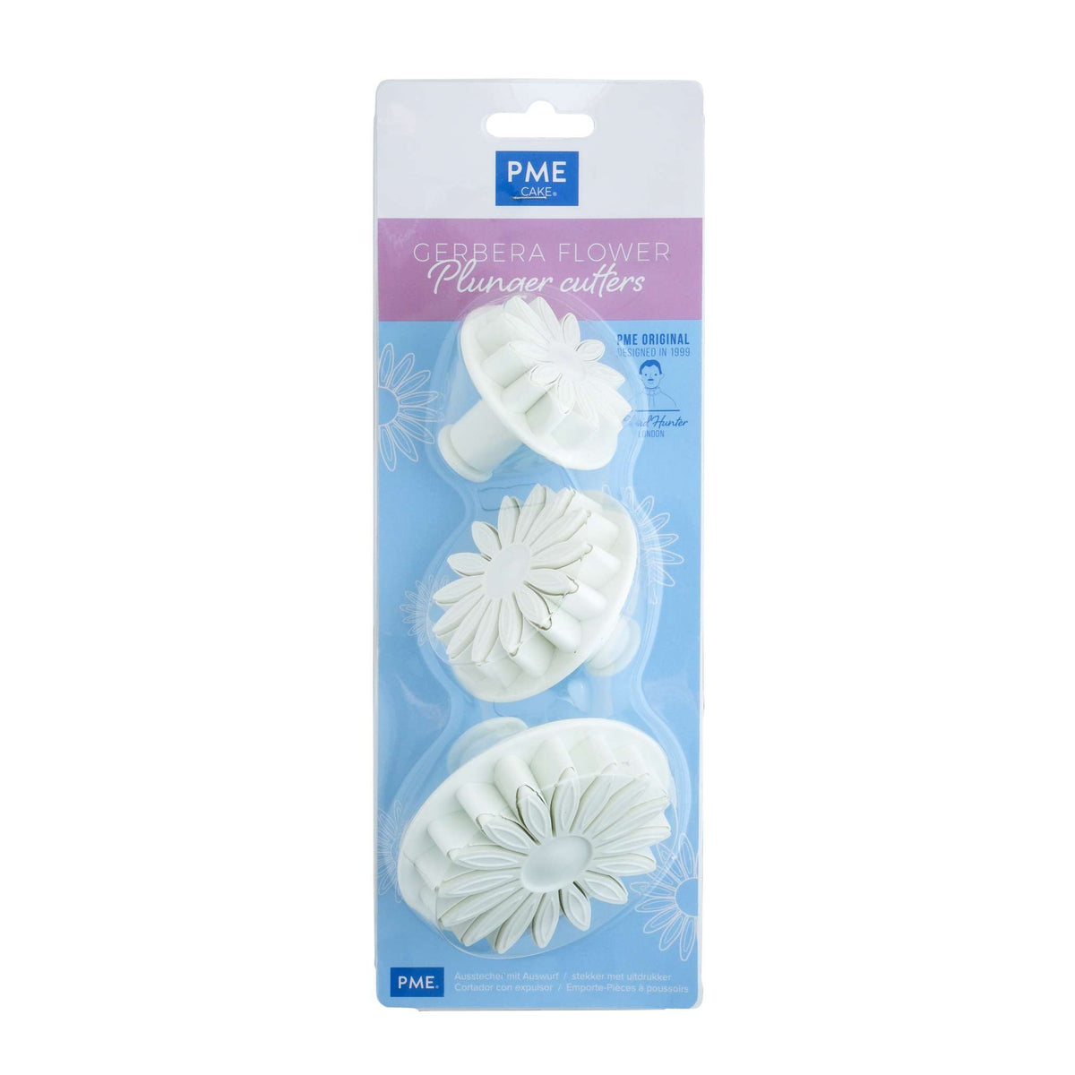 Gerbera Flower Plunger Fondant Cutters Set Of 3