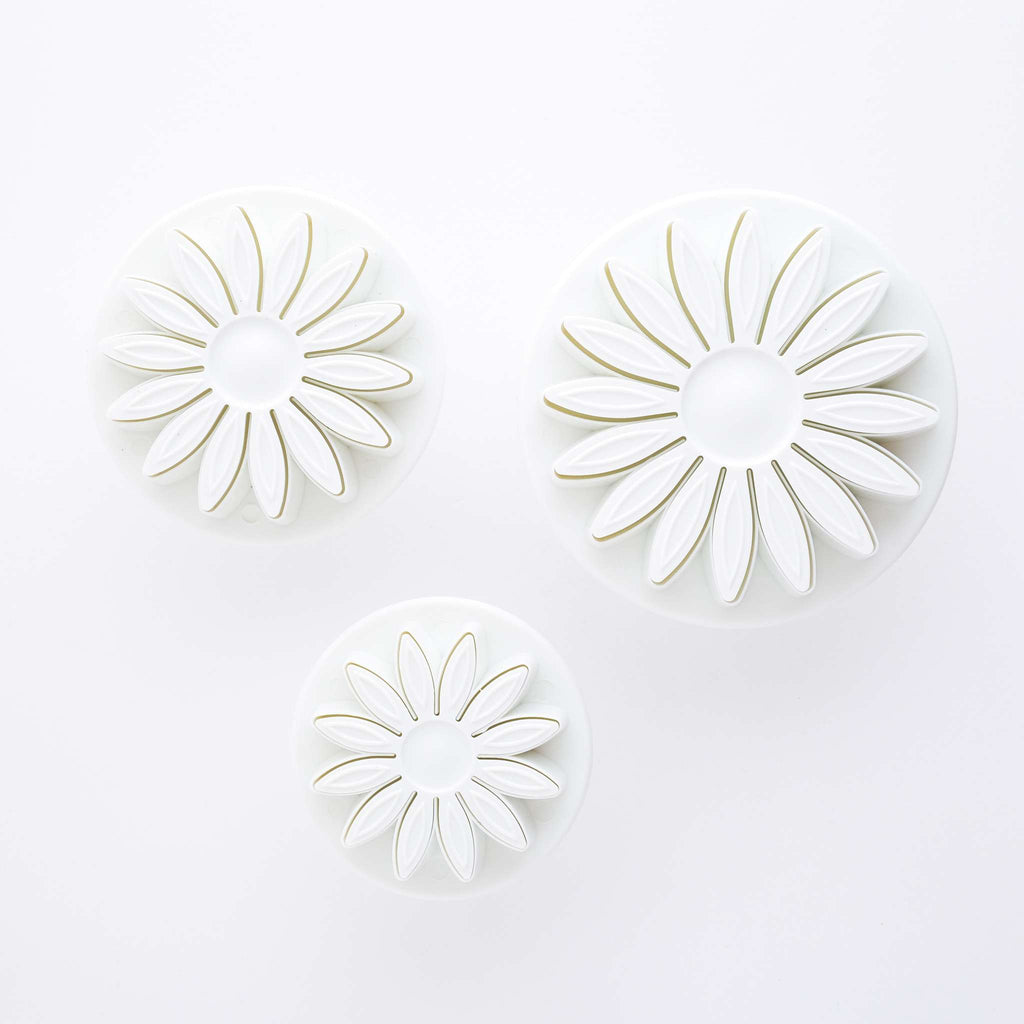 Gerbera Flower Plunger Fondant Cutters Set Of 3