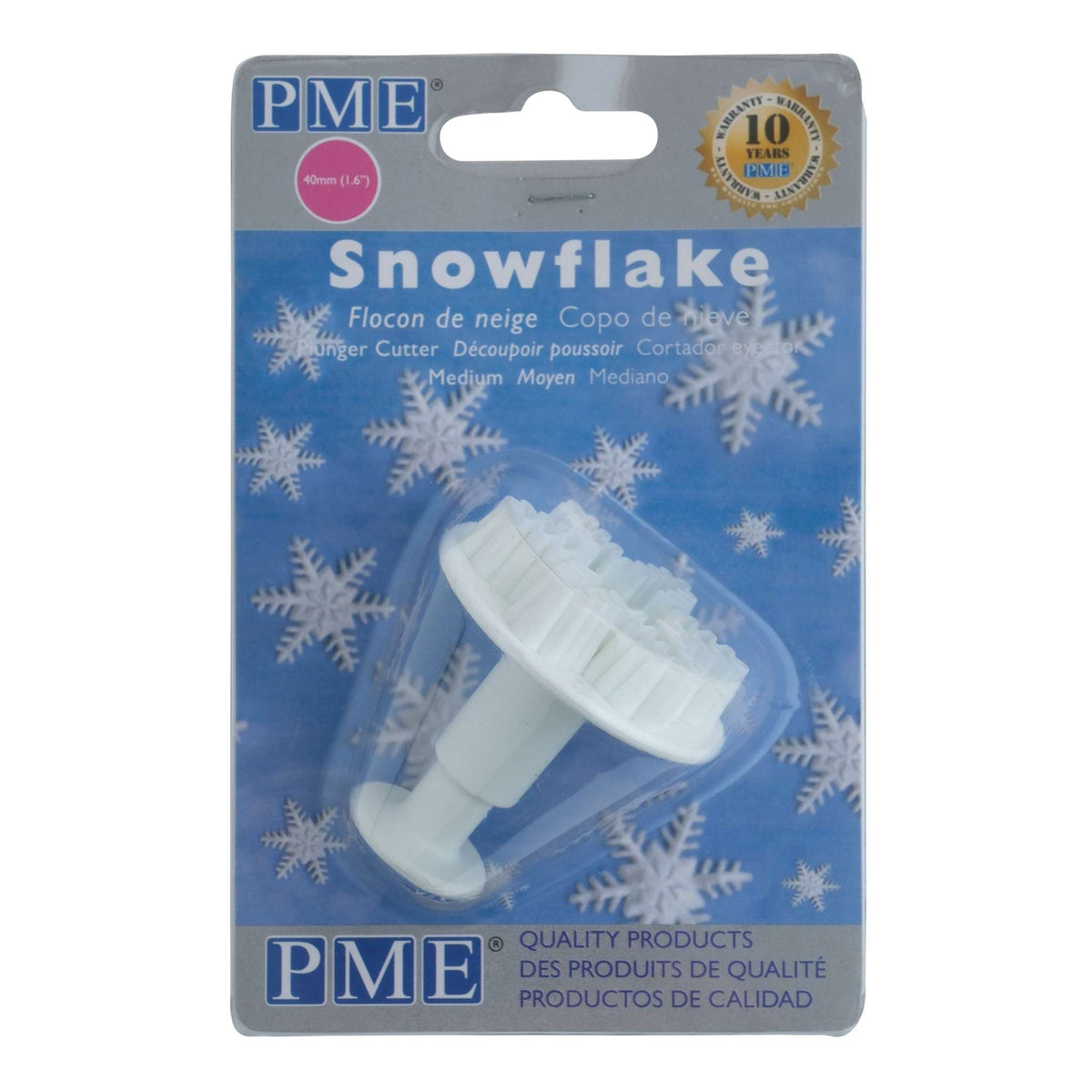 Medium Snowflake Fondant Plunger Cutter