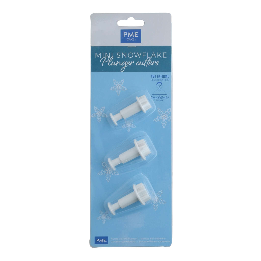 Mini Snowflake Fondant Plunger Cutters Set Of 3