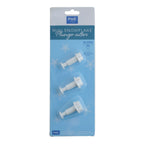 Mini Snowflake Fondant Plunger Cutters Set Of 3