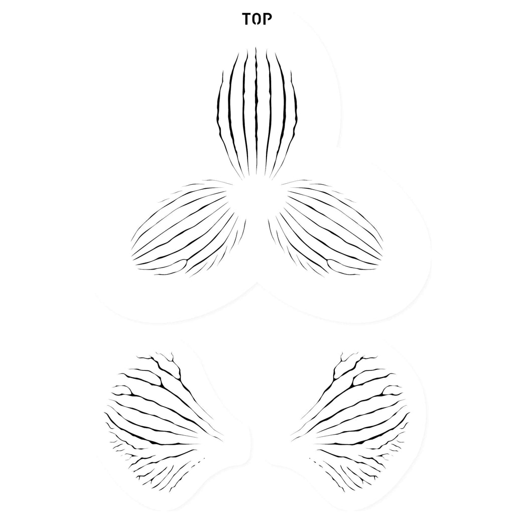 JEM Schablone - Orchideenstreifen, 3-teiliges Set