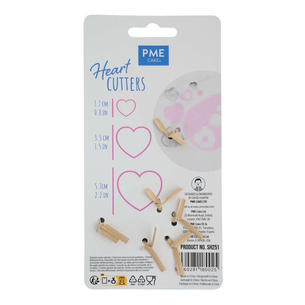 Fondant Heart Cutters Set Of 3