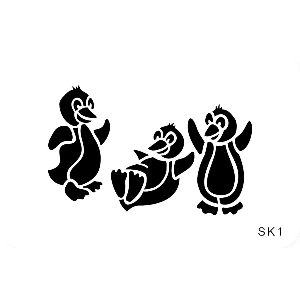 JEM Schablone - Pinguine (89 x 57mm / 3,5 x 2,24 Zoll)