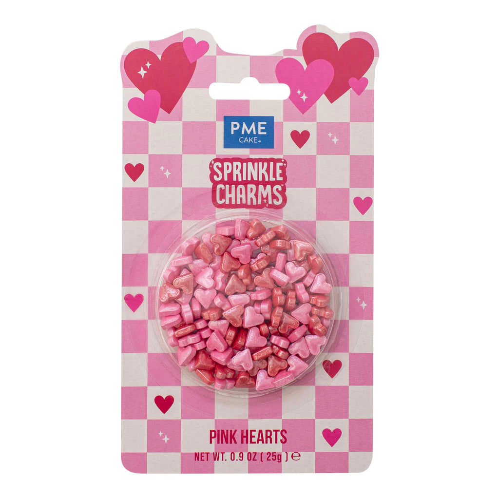 Pink Hearts Sprinkle Charms (0.9oz / 25g)
