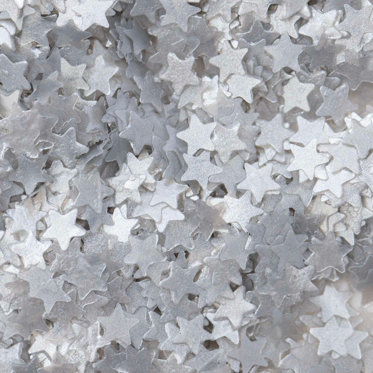 Formes de Paillettes Comestibles Étoiles Argent (1g / 0.03oz)