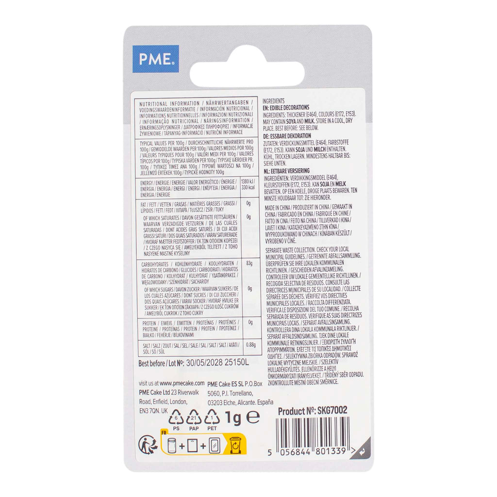 Essbare Glitzer Formen Silbersterne (1g / 0.03oz)