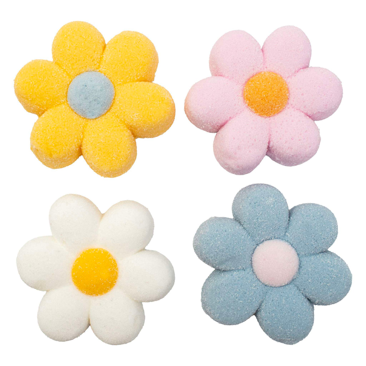 Mallows - Marshmallow Treats - Fleurs Pastel, Pack de 12