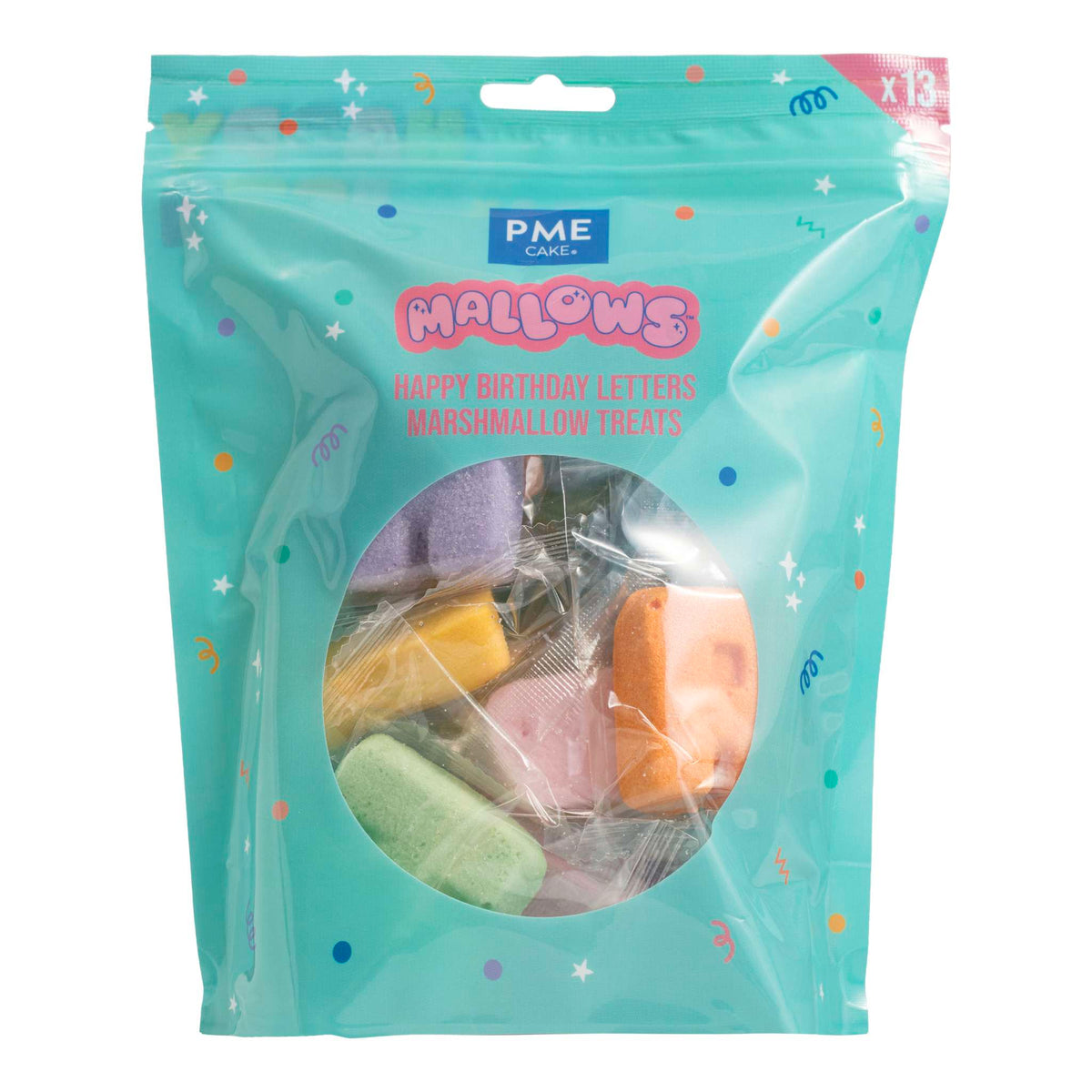Happy Birthday Letters Marshmallow Treats Pk/13 (130g / 4.58oz)