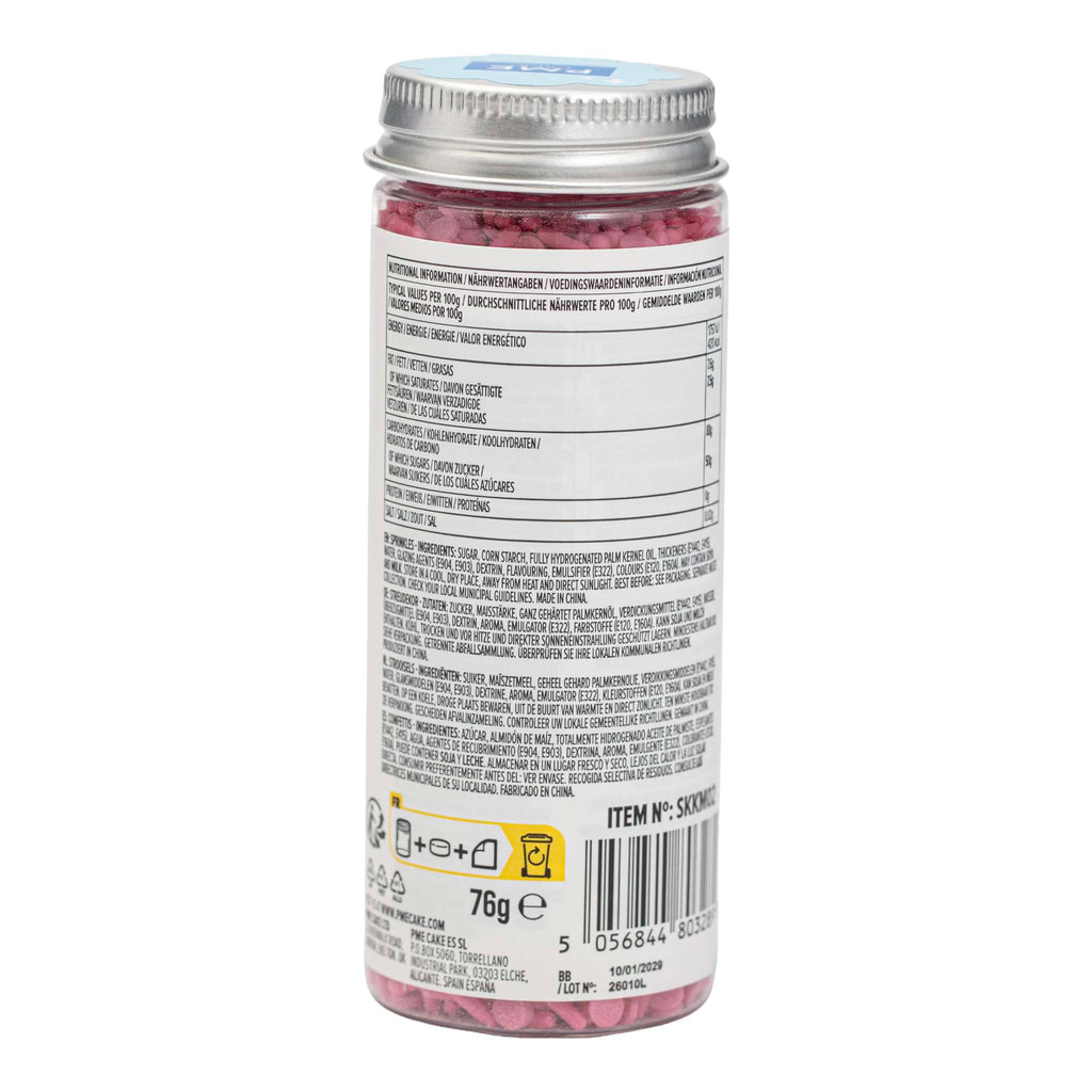 Mezcla de Sprinkles para Pasteles - Rosa Fucsia (76g / 2,68oz)