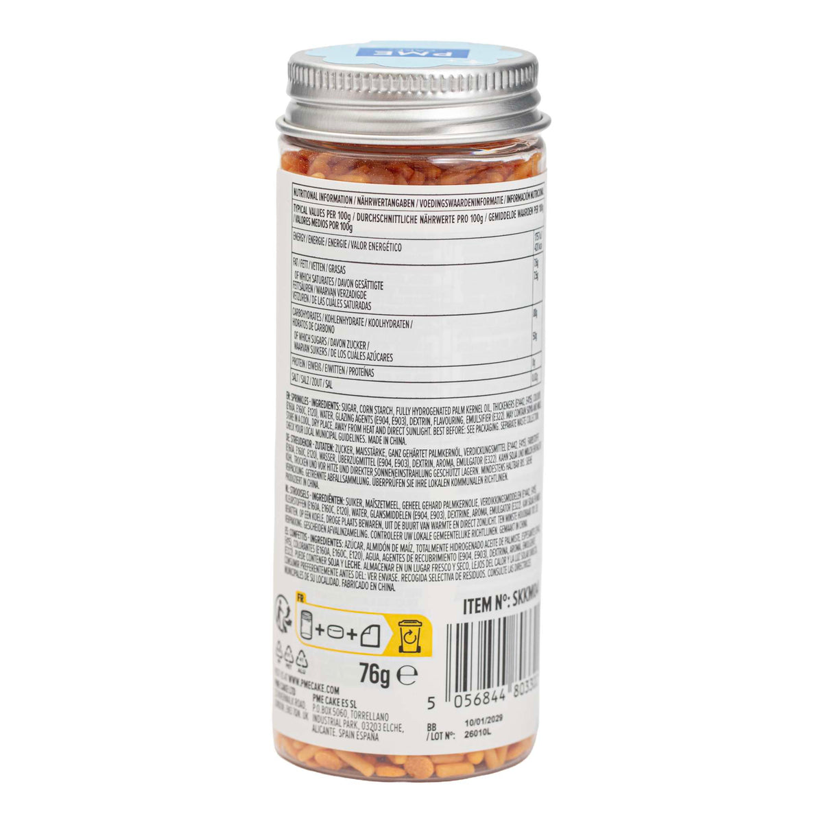 Streusel-Mischung für Kuchen - Orange (76g / 2,68oz)