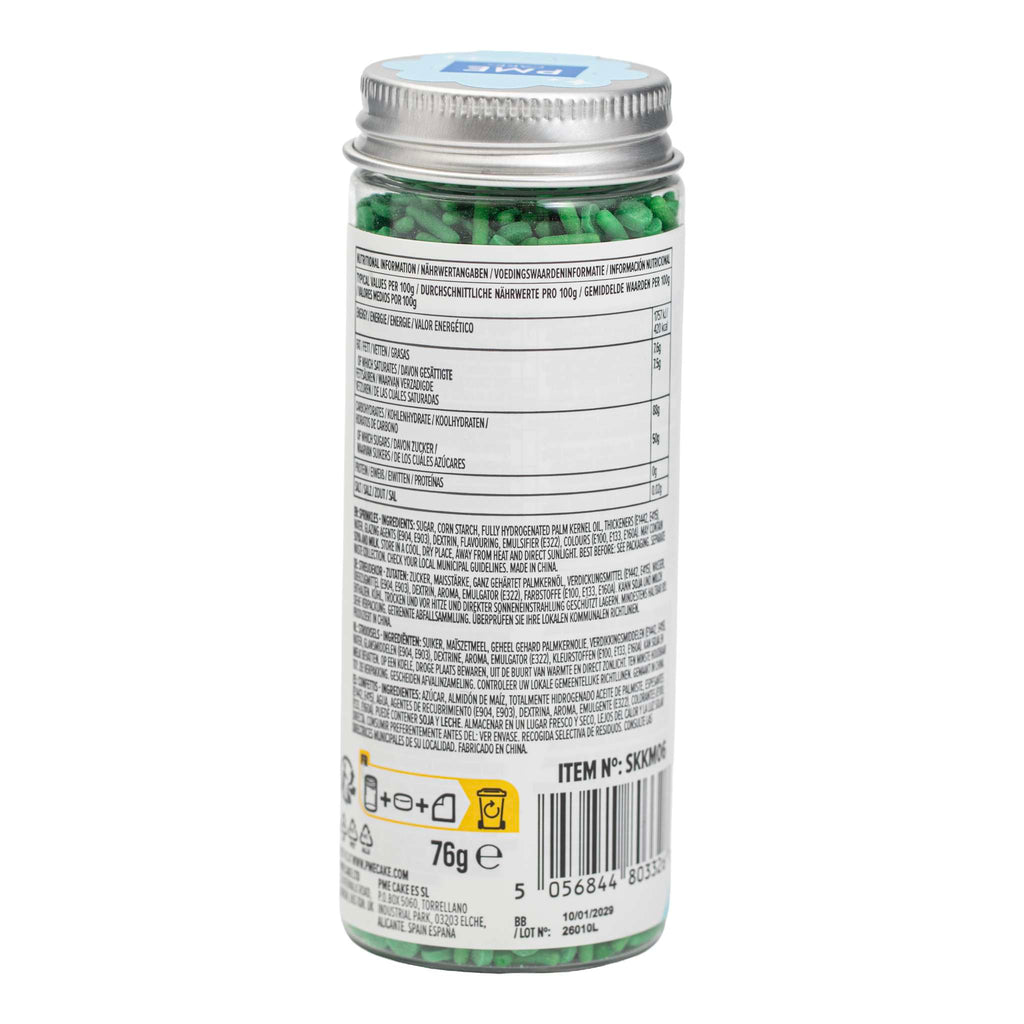 Mélange de sprinkles pour gâteau - Vert (76g / 2,68oz)