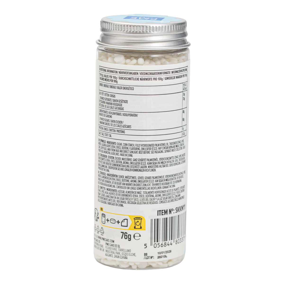 Streusel-Mischung für Kuchen - Weiß (76g / 2,68oz)
