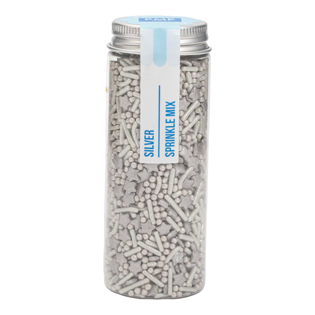 Mélange de sprinkles pour gâteau - Argent (76g / 2,68oz)
