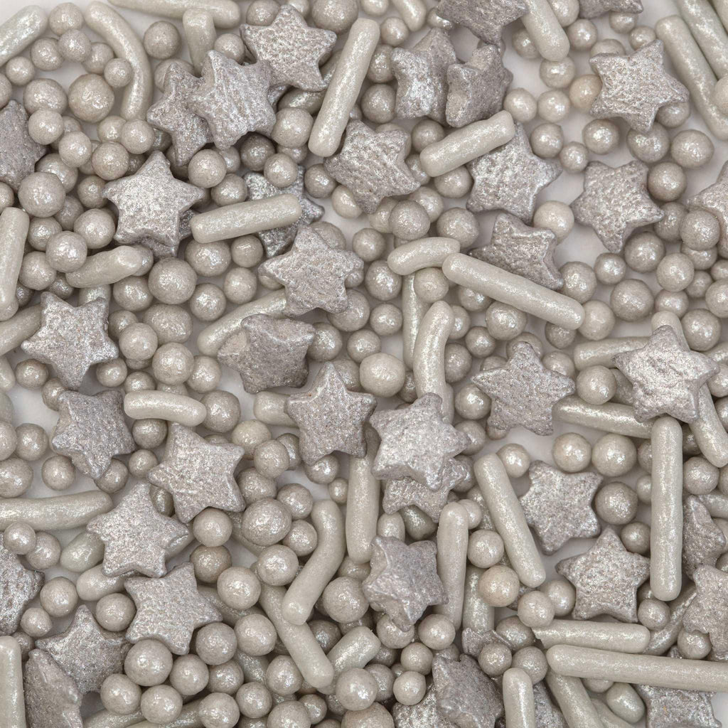 Mélange de sprinkles pour gâteau - Argent (76g / 2,68oz)