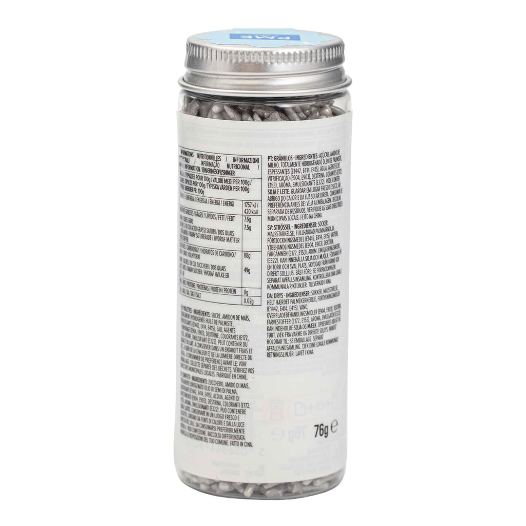Mélange de sprinkles pour gâteau - Argent (76g / 2,68oz)