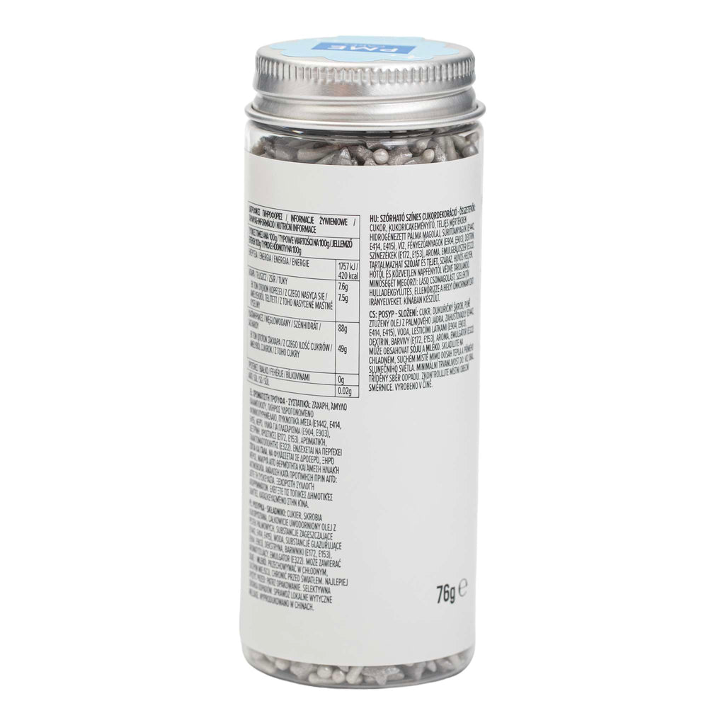 Mélange de sprinkles pour gâteau - Argent (76g / 2,68oz)
