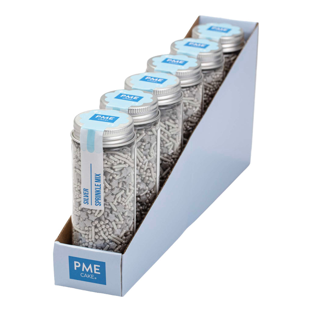 Mélange de sprinkles pour gâteau - Argent (76g / 2,68oz)