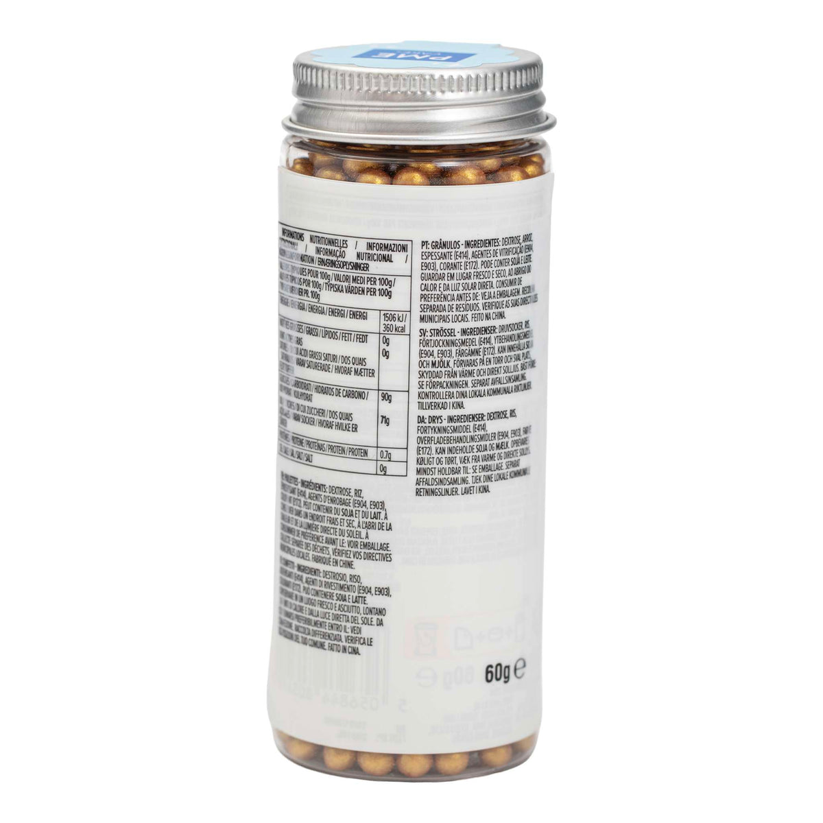 Gold Pearl Sprinkles 6mm (60g)