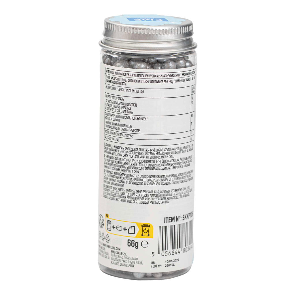 Perlenstreusel - Gemischte Größen, Silber (76g / 2,68oz)