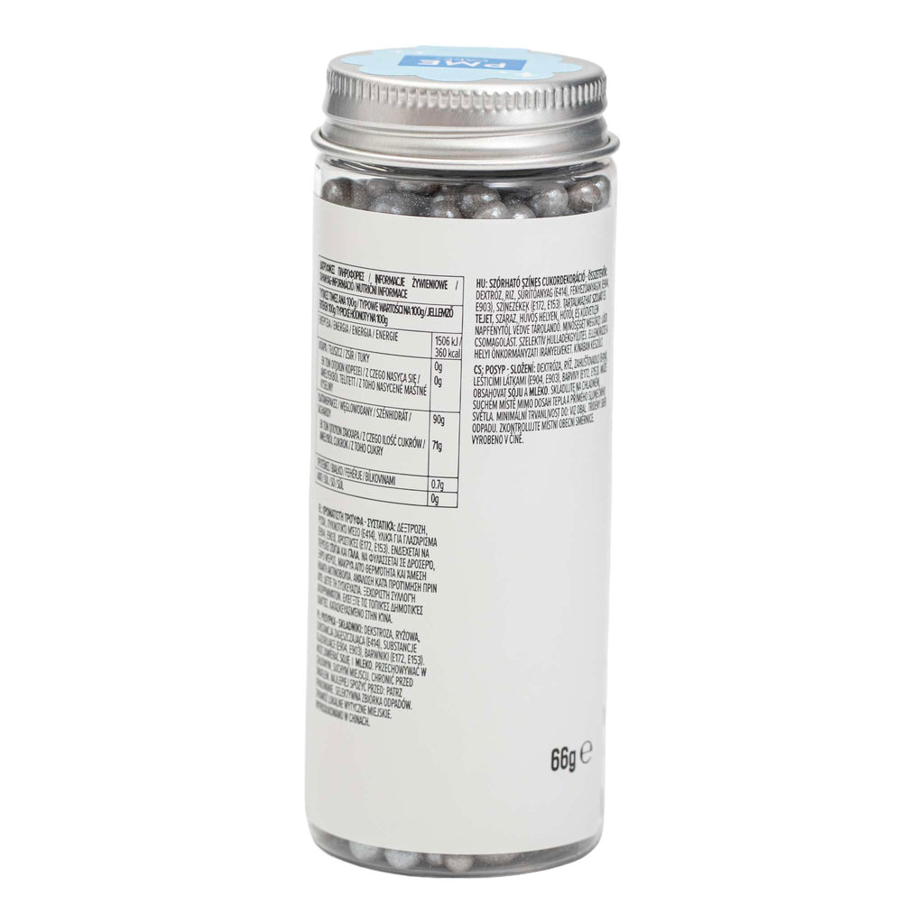 Perlenstreusel - Gemischte Größen, Silber (76g / 2,68oz)