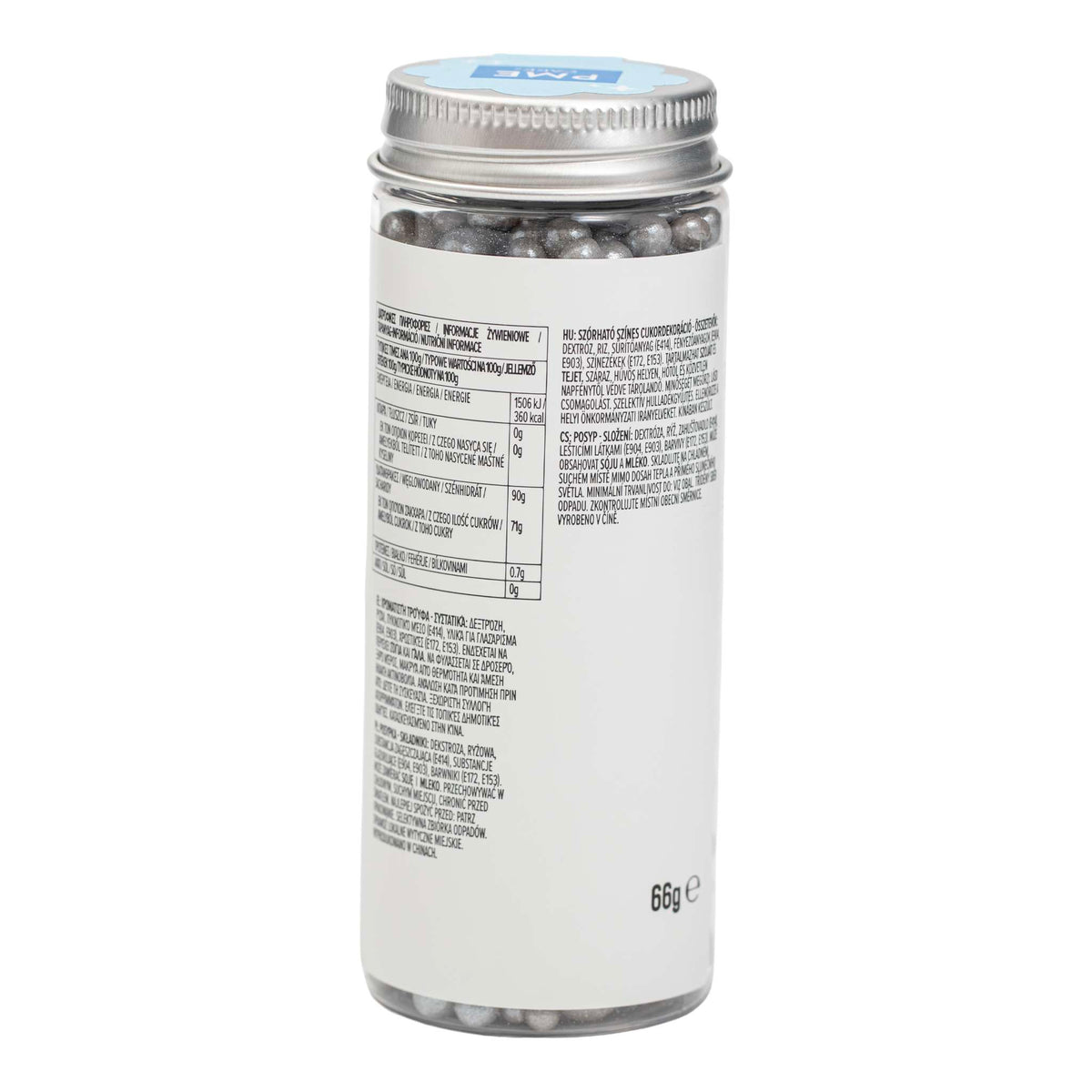 Perles comestibles tailles mixtes - Argent (76g / 2,68oz)