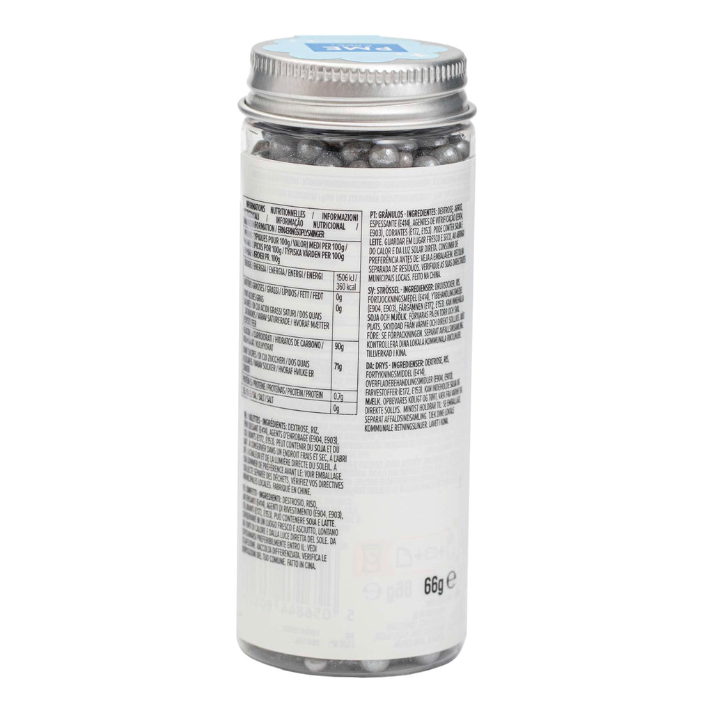 Perlenstreusel - Gemischte Größen, Silber (76g / 2,68oz)