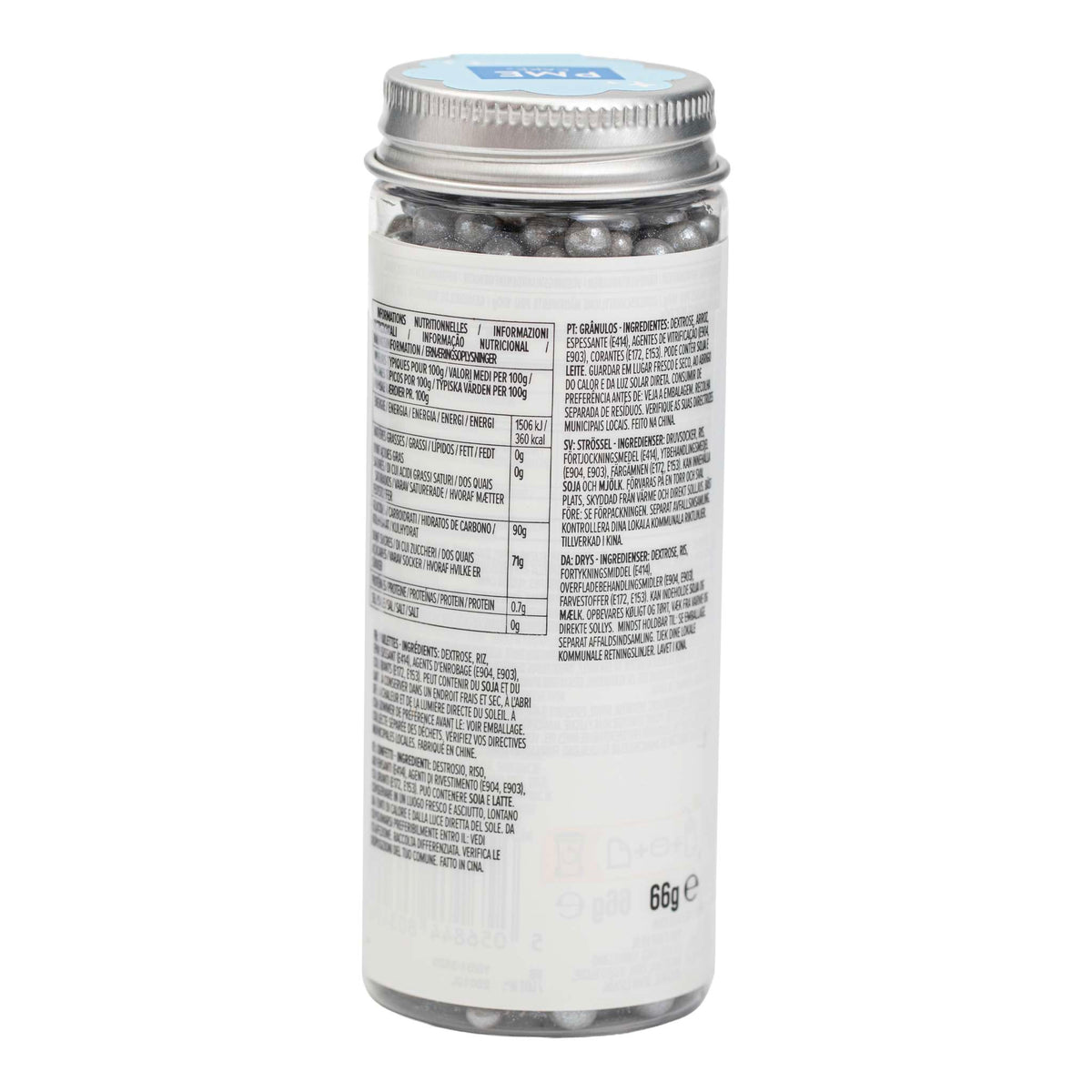 Perlenstreusel - Gemischte Größen, Silber (76g / 2,68oz)