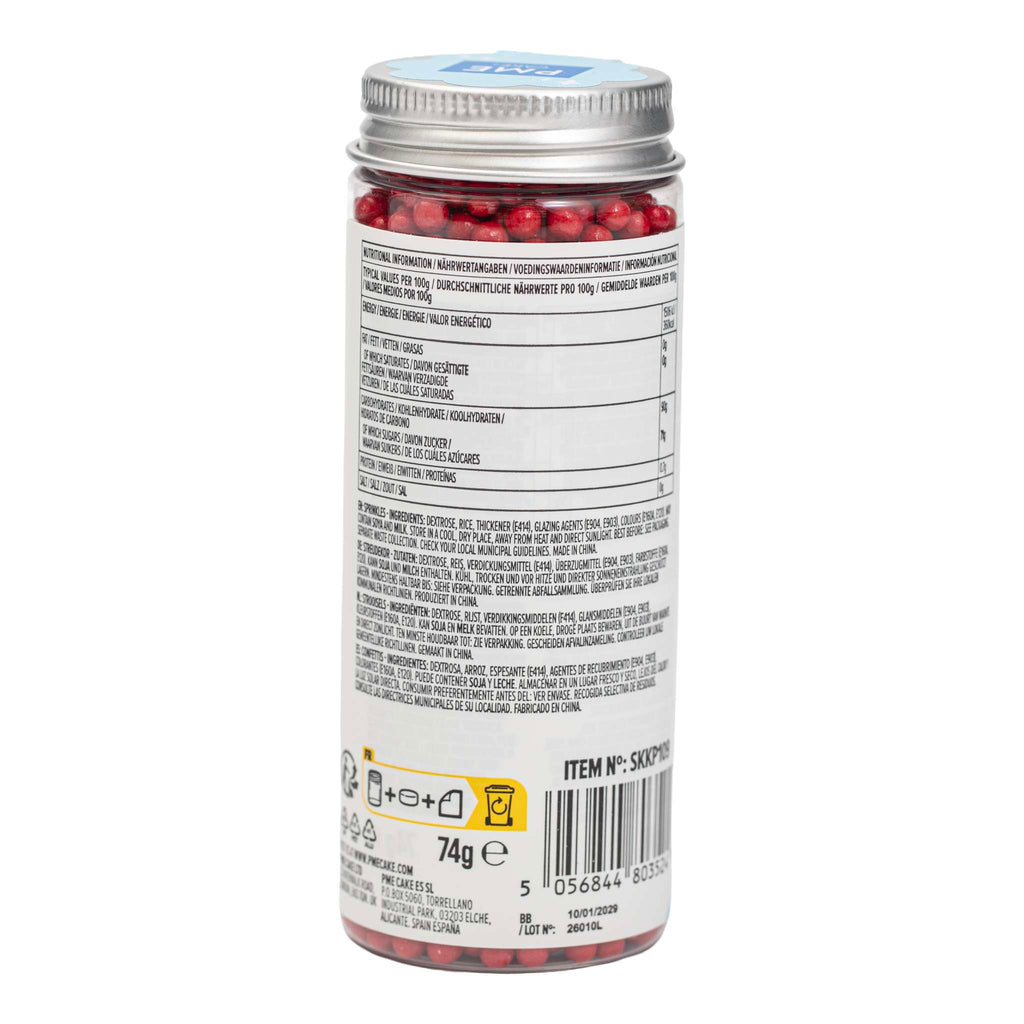 Perlenstreusel - Rot 4mm (74g / 2,61oz)