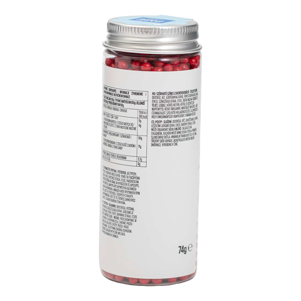 Perlenstreusel - Rot 4mm (74g / 2,61oz)