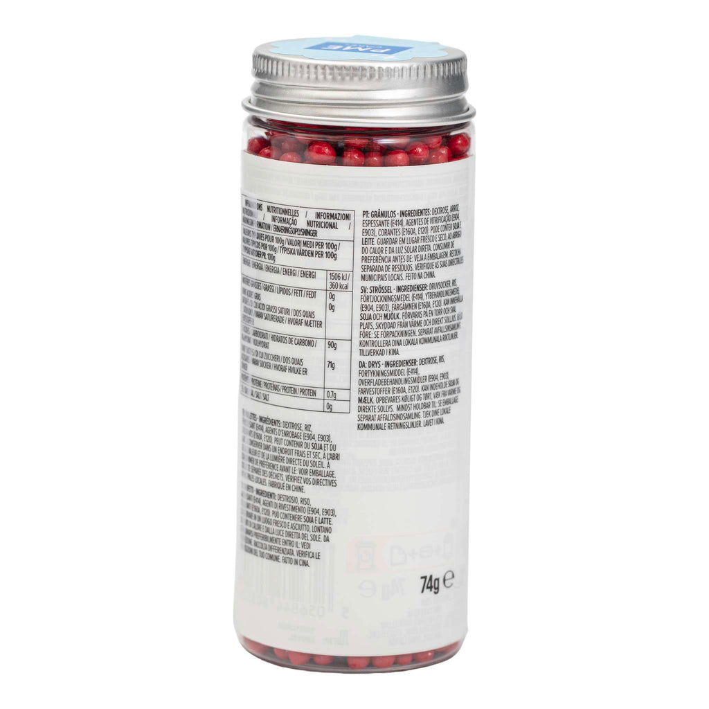Perlenstreusel - Rot 4mm (74g / 2,61oz)