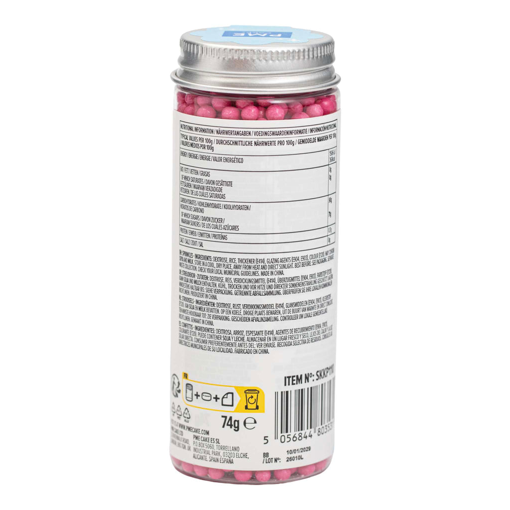 Hot Pink Pearl Sprinkles 4mm (74g)