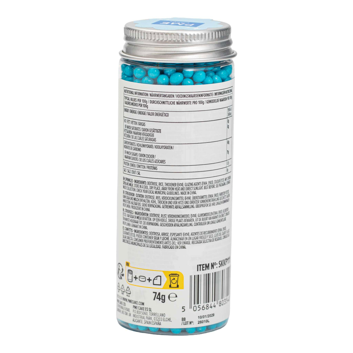 Perlenstreusel - Babyblau 4mm (74g / 2,61oz)
