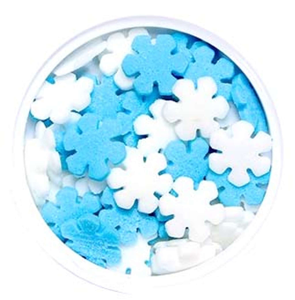 Blue And White Snowflake Sprinkles (60g / 2.11oz)