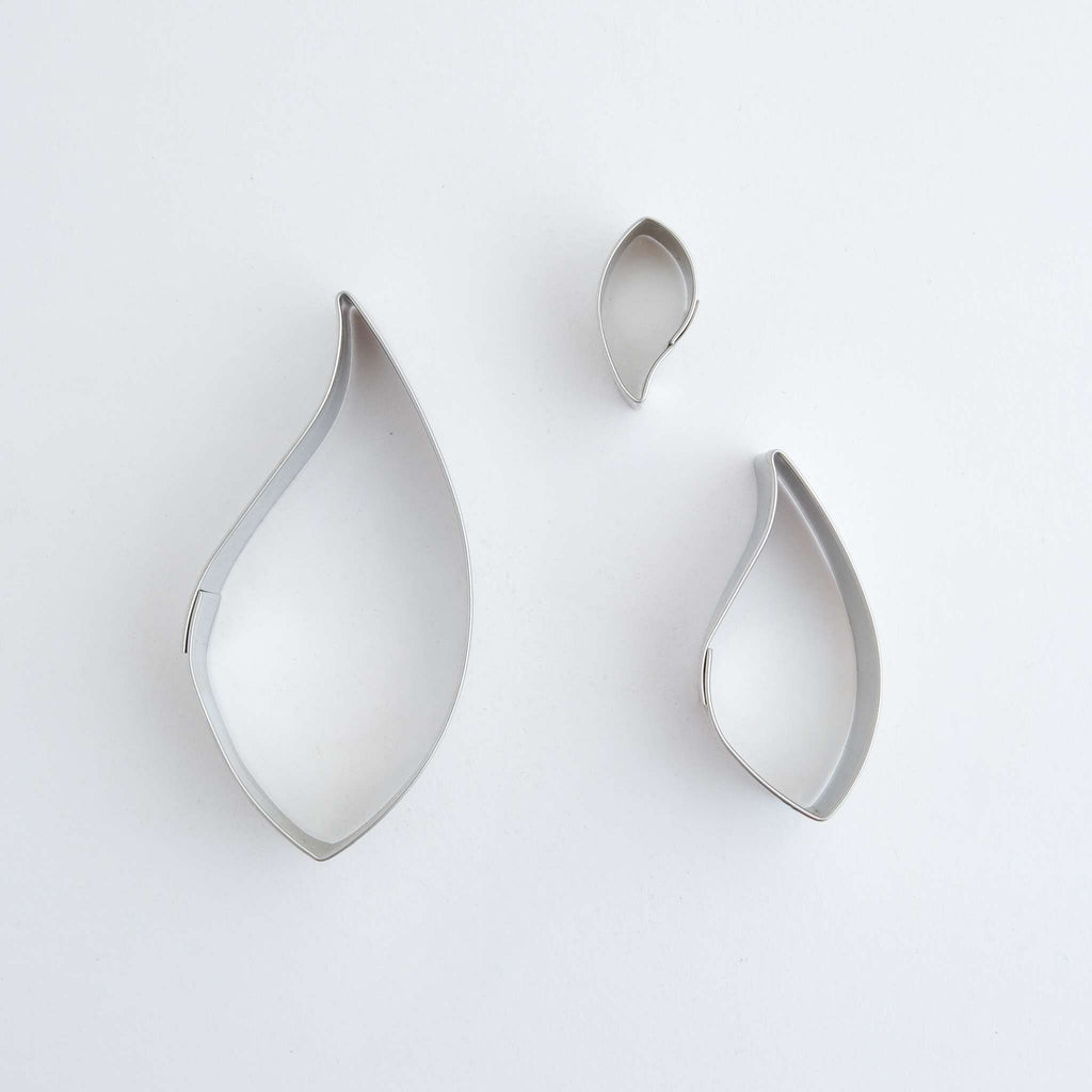 Edelstahl-Ausstecher - Blatt, 3-teiliges Set