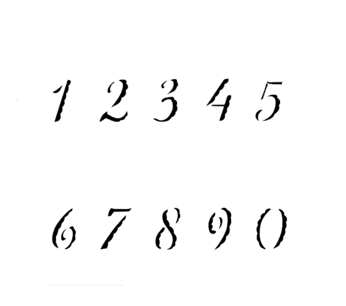 Numerals 0-9 Set of 2